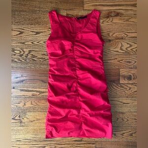 The Limited Red Ruched Dress - Size 6